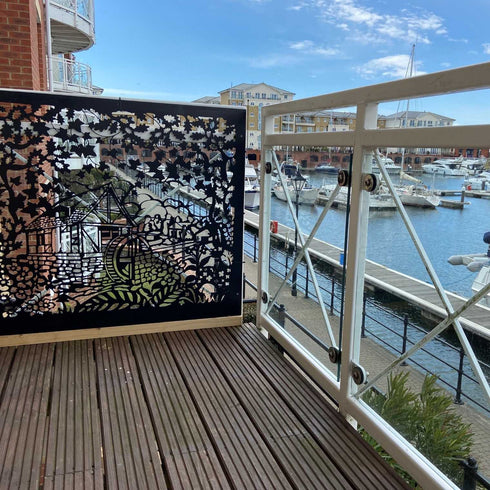 Bespoke Water Mill - Privacy Balcony Screen